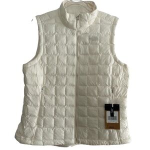 NWT The North Face Thermoball Eco Puffer Vest Women's Large Gardenia White New